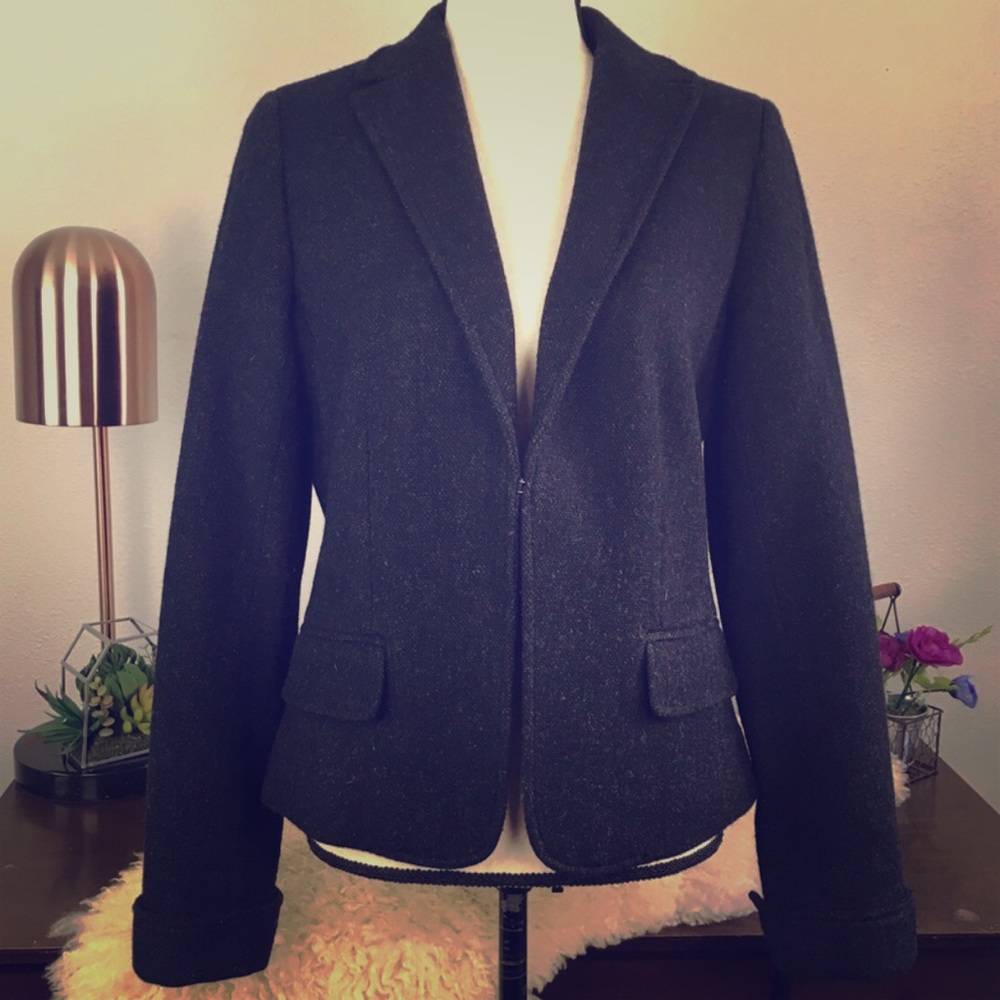J. Crew Modern Charcoal Wool Blazer